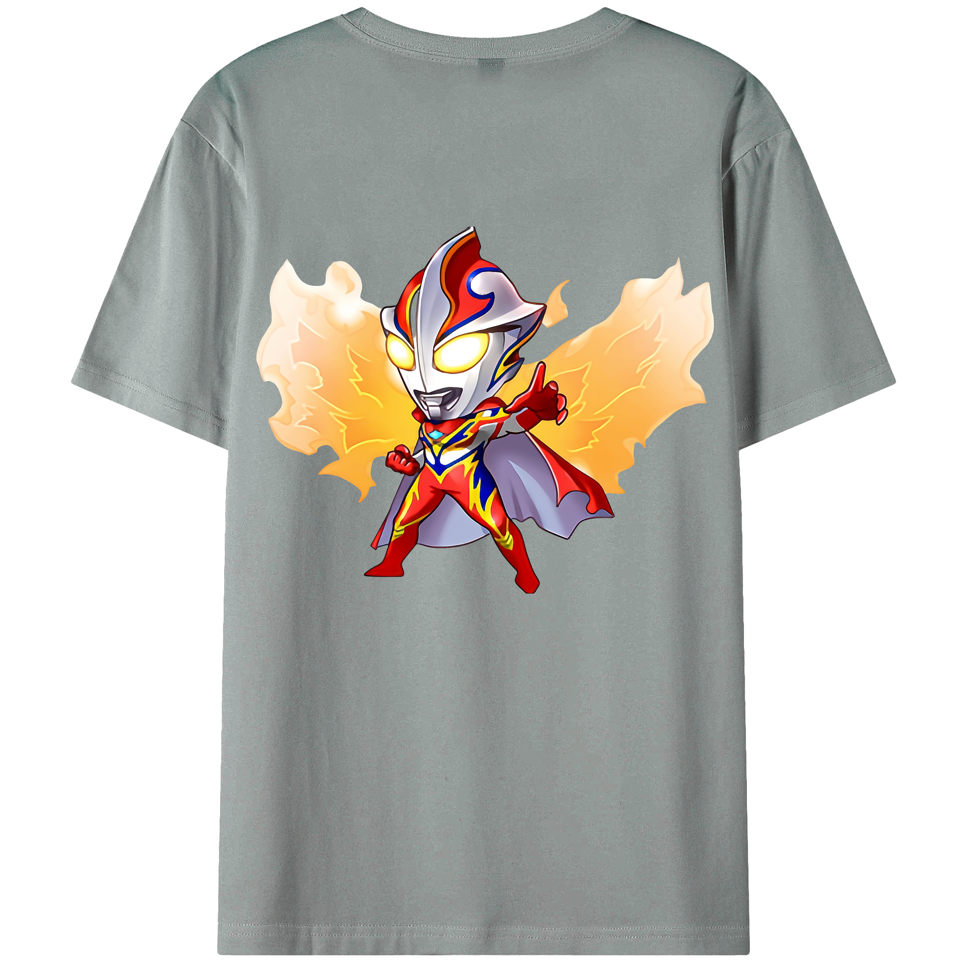 （画像用） ウルトラマン Ultraman 綿100％ メンズ半袖Tシャツ（バックプリント） 通気性